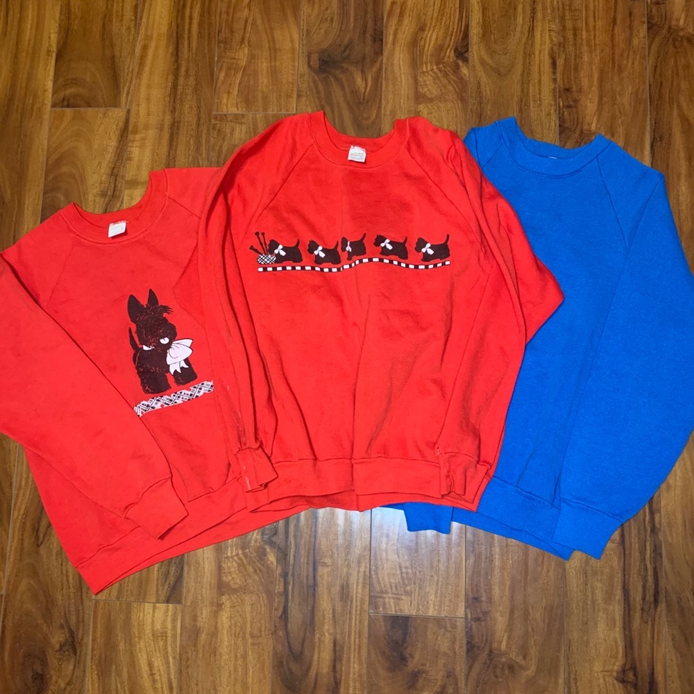 Vintage Womens Crewnecks Size M Dog Print VTG